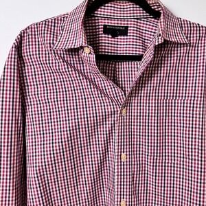 Banana Republic ButtonDown Shirt Mens M NonIron Classic Fit Gingham Check Preppy